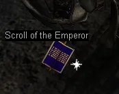 דוגמה למציאת Scroll of Emperor בזמן הציד.