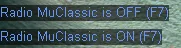 הפעלת וכיבוי רדיו MUClassic