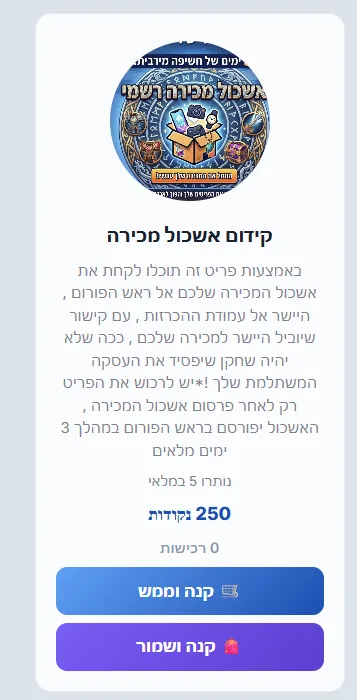 קידום אשכול מכירה