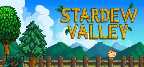 Stardew Valley - באנר המשחק עם החווה והדמויות