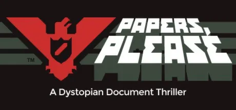 Papers, Please - באנר המשחק עם עמדת ביקורת הגבולות