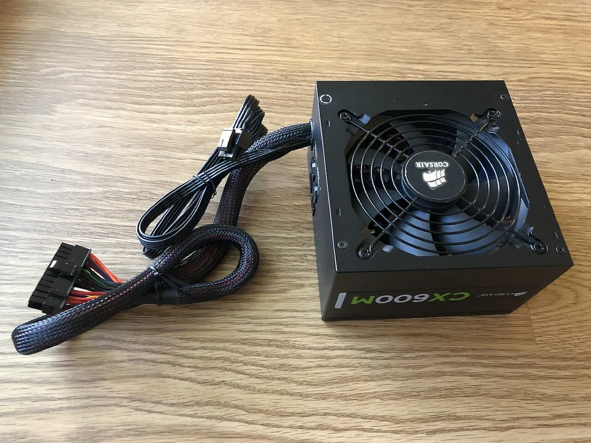 ספק כוח חצי מודולרי Corsair עם שקעים לכבלים נשלפים