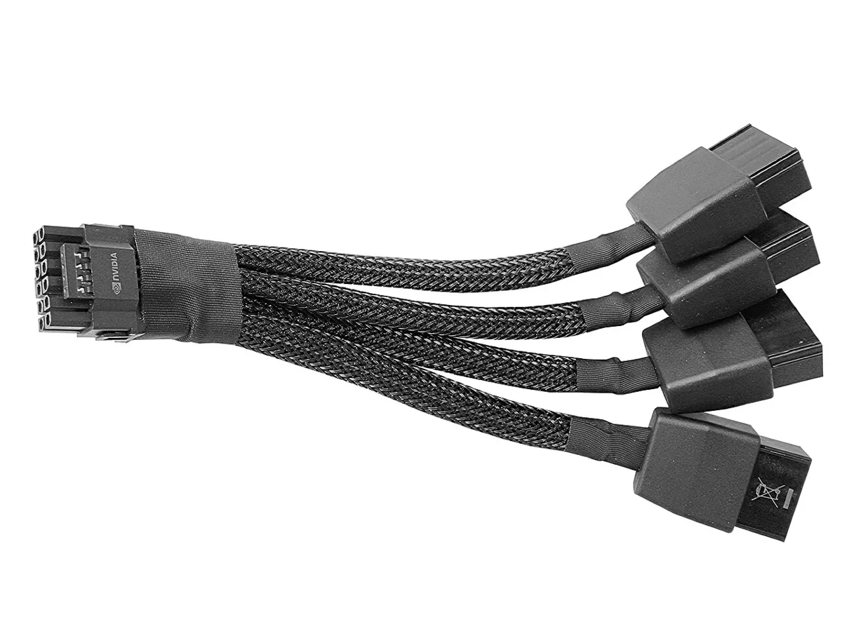 מתאם חשמל של NVIDIA מכבלי 8-pin למחבר 16 פינים לכרטיס מסך