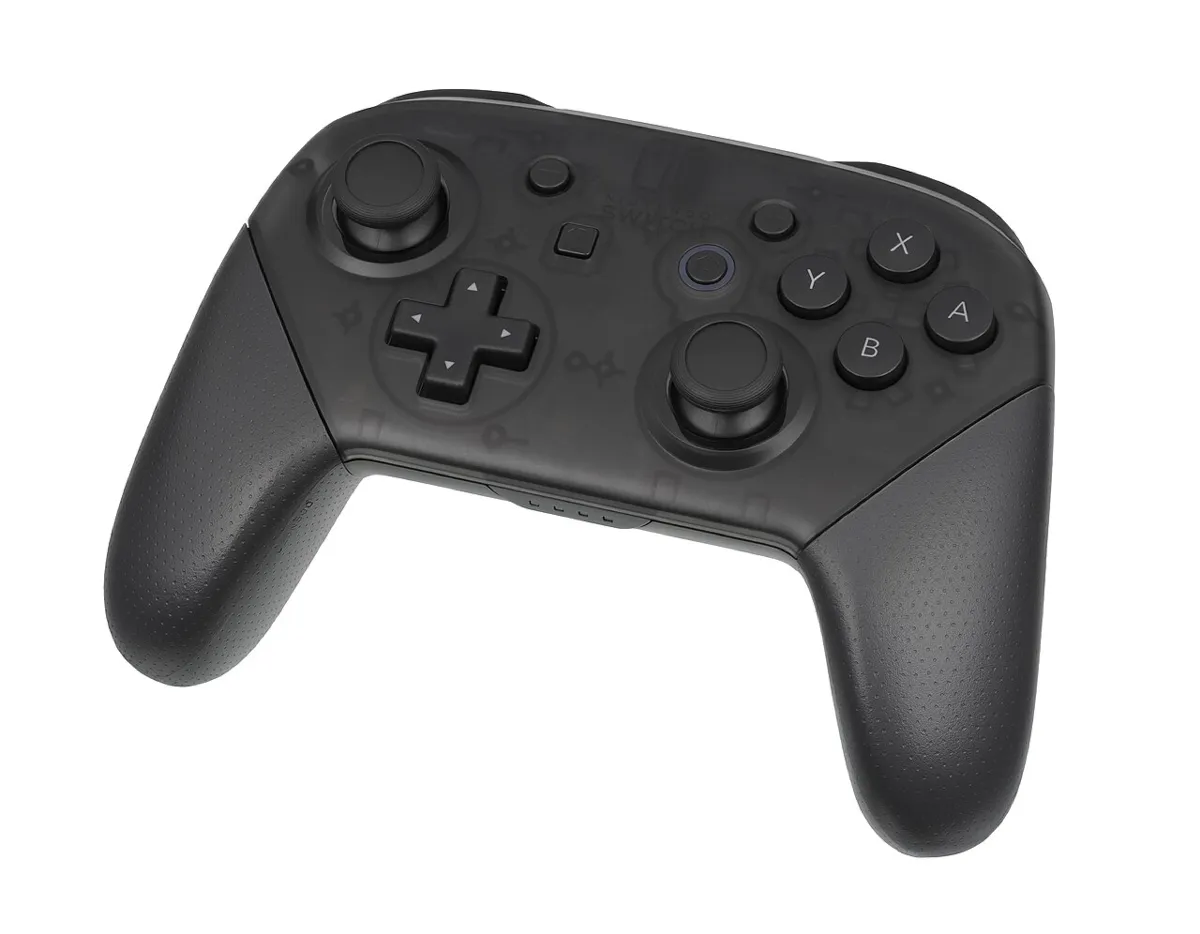 שלט נינטנדו סוויץ' פרו (Switch Pro Controller) שאפשר לחבר למחשב דרך סטים